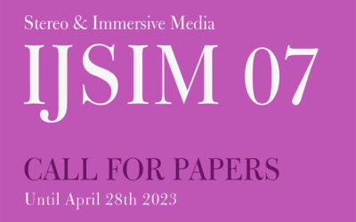 Call for International Journal on Stereo & Immersive Media 2023